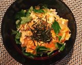 ランチに簡単!鶏ひき肉で、トロトロ親子丼作り方5写真