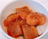 ゴマ卵しょう油に漬けた、マグロの漬け丼！作り方6写真