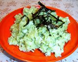 鮮やかなグリーンの抹茶飯作り方4写真