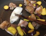 鶏肉とさつまいもの甘辛オイスター♪作り方5写真