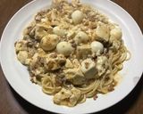 うずらの卵入丸美屋麻婆豆腐パスタ作り方5写真