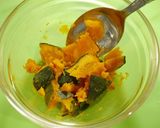 レンジで簡単！南瓜蒸しパン☆卵小麦粉なし作り方1写真