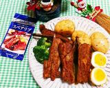 まぶして焼くだけ♡スペアリブ玉子添え作り方5写真