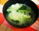 大根の茎と玉ねぎの味噌汁作り方4写真