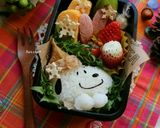 稲荷帽子のスヌーピー☆簡単嬉し冬キャラ弁作り方6写真