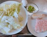 白菜とれんこん 鶏団子の 豆乳味噌スープ作り方1写真