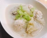 白菜とれんこん 鶏団子の 豆乳味噌スープ作り方7写真