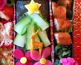 ツリーとお花トナカイ★海苔弁当作り方5写真