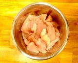 鶏肉（ムネ肉）の照り玉丼作り方1写真