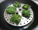おせち⏹️鶏の葉包み蒸し（チンゲン菜）作り方14写真