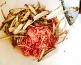 子供さん向け☆ゴボウのトマトソース肉団子作り方1写真