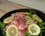 水菜とモヤシのレモン豚バラ蒸し作り方3写真