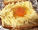 目玉焼きチーズトースト作り方3写真