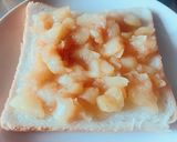 朝食に！りんごのコンポート トースト作り方2写真