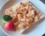 朝食に！りんごのコンポート トースト作り方4写真