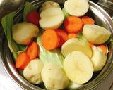 チキン煮込み 手羽元 野菜重ね蒸し QC作り方4写真
