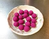 レモン風味♡簡単クリチIN紫芋ボール作り方7写真