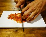 「キムチとニラのチヂミ」作り方1写真