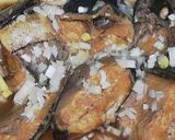 煮魚にネギと七味唐辛子作り方2写真