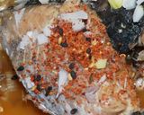 煮魚にネギと七味唐辛子作り方3写真