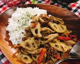 あると便利!シャキッと☆そぼろ蓮根。作り方7写真