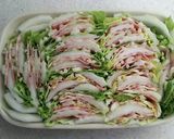 白菜ベーコンのミルフィーユグラタン♪作り方3写真