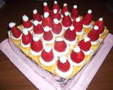 サンタの帽子オレンジいちごケーキ作り方30写真
