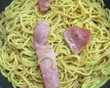 台湾拉麺の素でベーコンの焼きそば作り方2写真