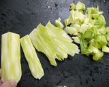 節約！ブロッコリーの茎の中華風チーズ作り方3写真