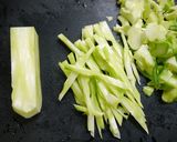 節約！ブロッコリーの茎の中華風チーズ作り方4写真