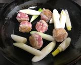 豚こまボールとネギの照り焼き作り方3写真