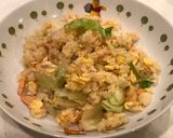干しエビとシャケの、海鮮玉子チャーハン！作り方6写真