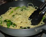 菜の花と大葉のパスタ作り方4写真