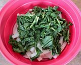 ごま油香る！大根と大根葉の豚肉炒め作り方3写真