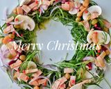 おかひじきで！クリスマスリースサラダ♪作り方5写真