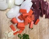新食感☆豚ハツと野菜の青唐醤油炒め☆作り方1写真