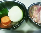 ベーコンとタマネギで簡単ドライカレー作り方1写真