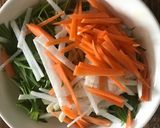 水菜と残り物野菜で★千切り醤油マヨサラダ作り方1写真