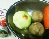 トマト缶で具だくさんのミネストローネ作り方1写真