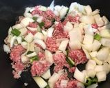 肉野菜カレー炒め！お手軽キーマカレー風作り方3写真