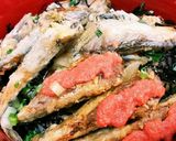 サムライ特製ししゃもと鰯揚焼めんたい丼❤作り方16写真