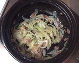 ハッシュドビーフ救済〜トマトチーズパスタ作り方3写真