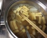 旬の甘味〜さつまいもと玉ねぎのお味噌汁作り方6写真