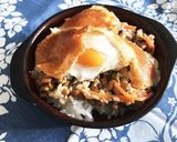 簡単♪ 納豆、玉子、焼きチーズのせご飯作り方2写真