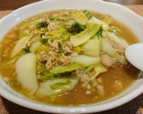 白菜とひき肉のそぼろあん～厚揚げにも♪作り方4写真