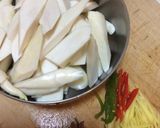 マコモタケ炒め煮 （油焖茭白）作り方3写真