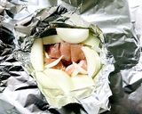 鶏肉とズッキーニのバジルのホイル焼き作り方2写真