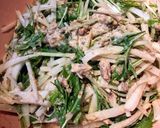 時短簡単!大根と水菜と味付け鯖缶のサラダ作り方3写真
