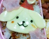 今日のキャラ弁12/20(ポムポムプリン作り方1写真