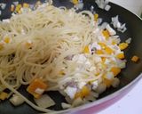 簡単、白身魚と葉にんにくパスタ(^o^)作り方5写真